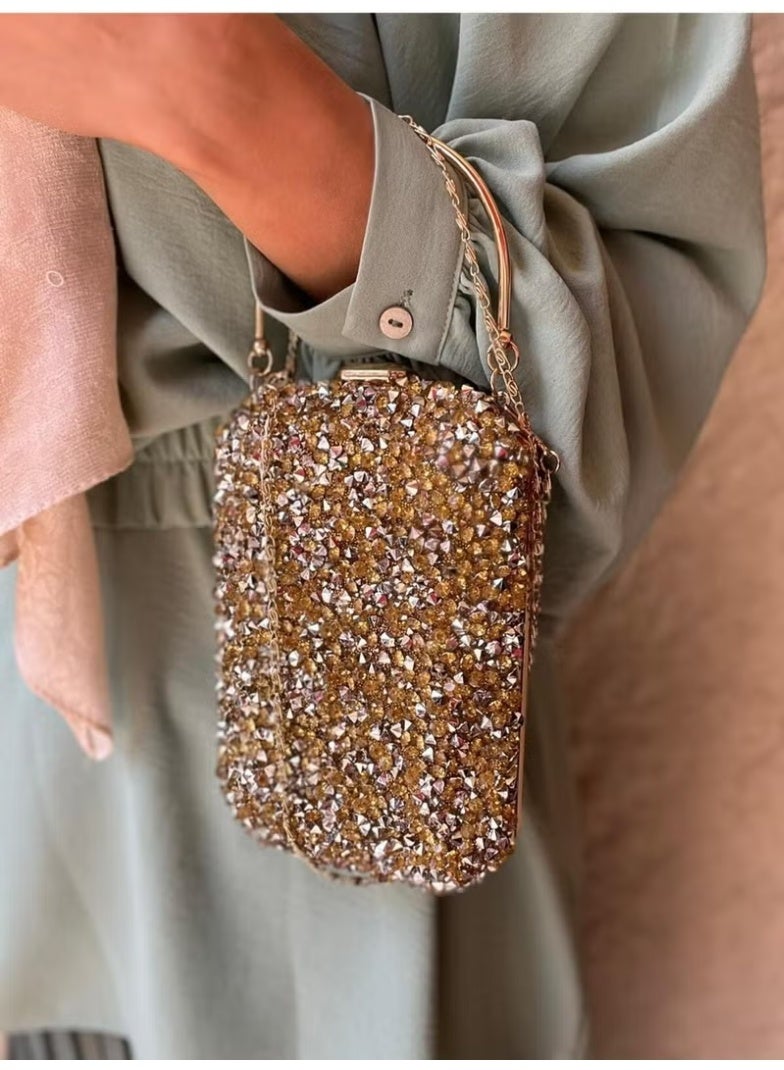 Bag Trend Long Chain Strap Vertical Evening Bag - Image 1